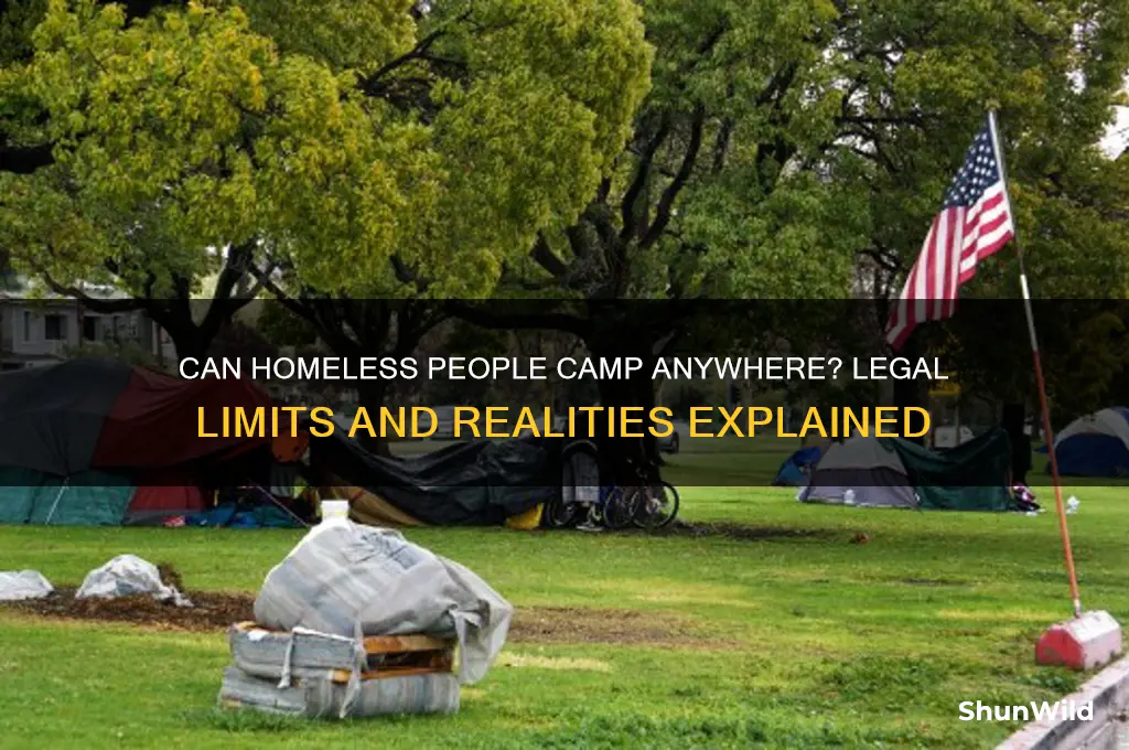 can homeless camp anywhere