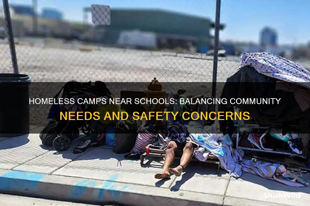can homeless camp near a school
