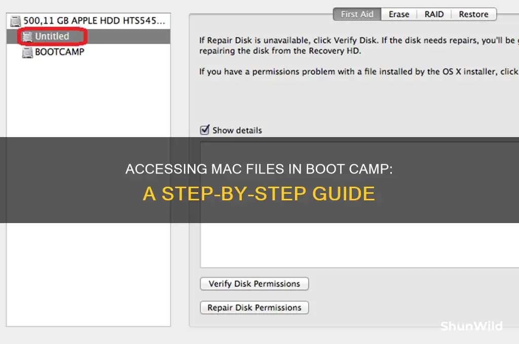 can i access mac files in boot camp
