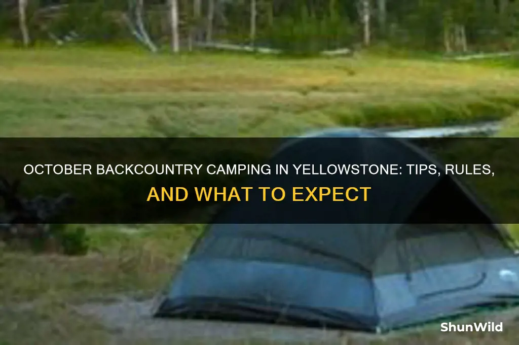 can i backcountry camp in yellowstone in october