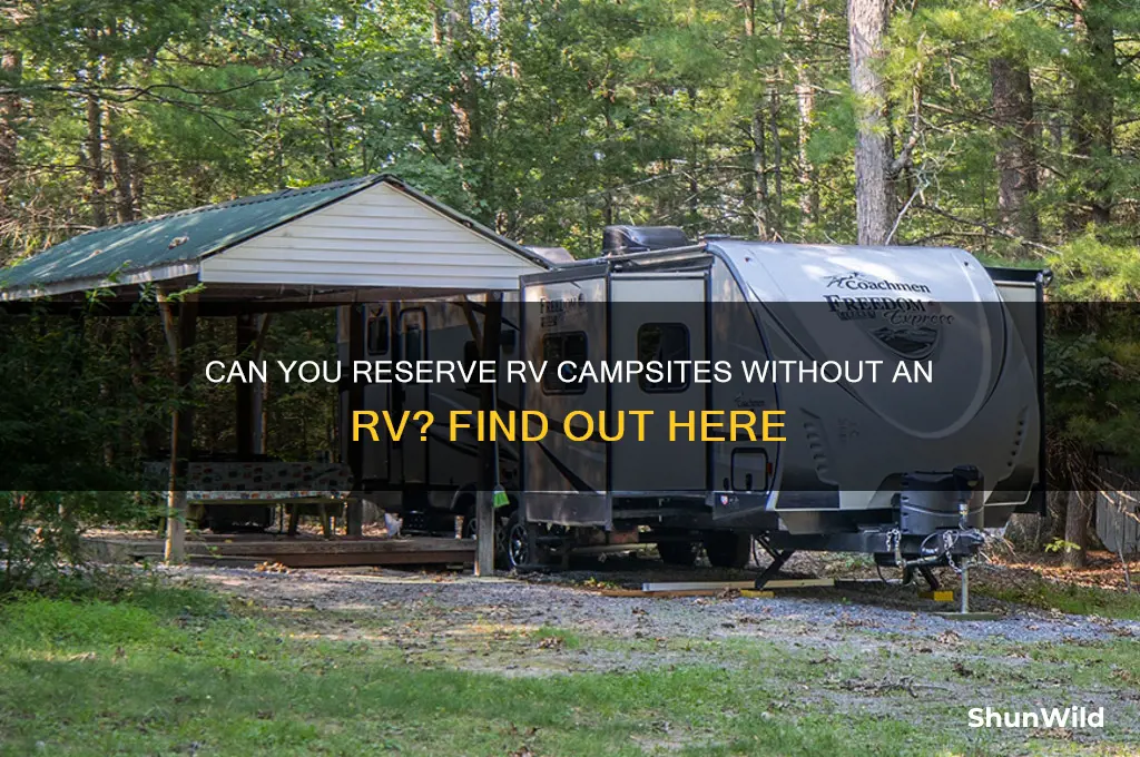 can i book rv camp site without a rv