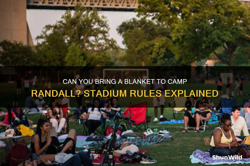 can i bring a blanket into camp randall