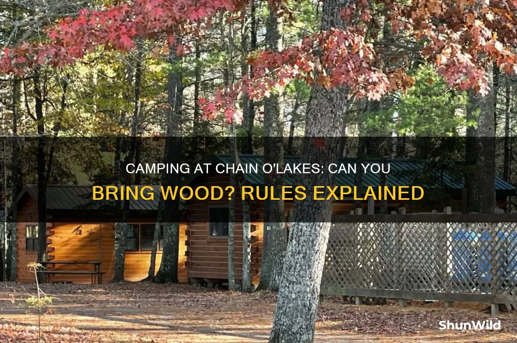 can i bring wood for camping at chain o lake