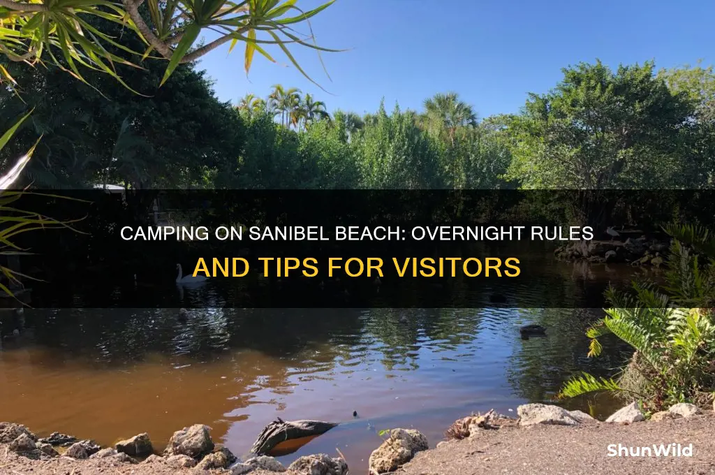 can i camp all nite on sanibel beach florida