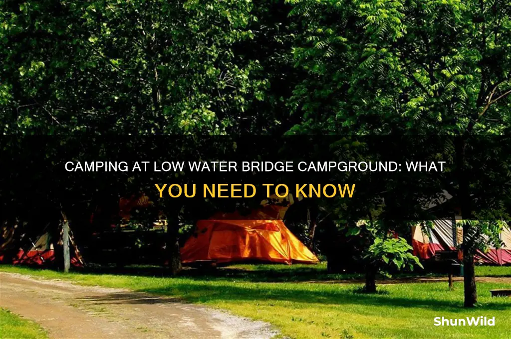 can i camp along low water bridge campground