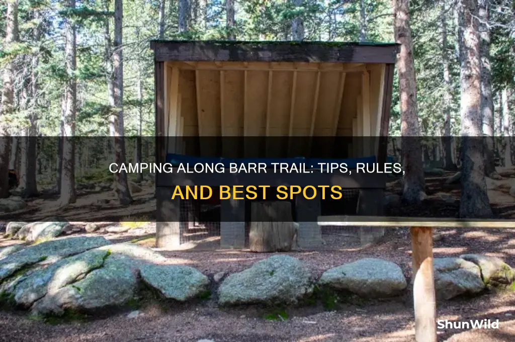 can i camp along the barr trail