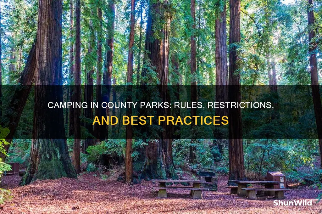 can i camp anywhere in a county park