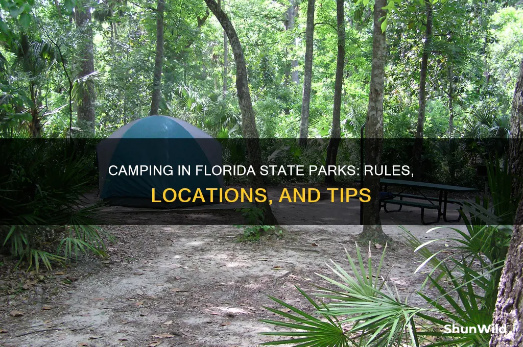 can i camp anywhere in a florida state park