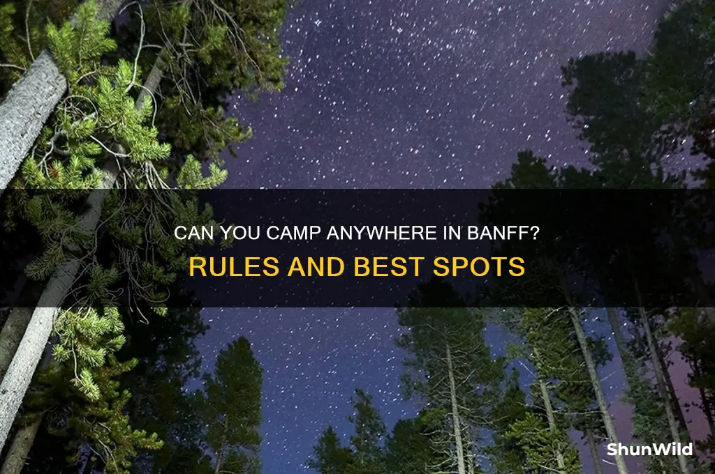 can i camp anywhere in banff