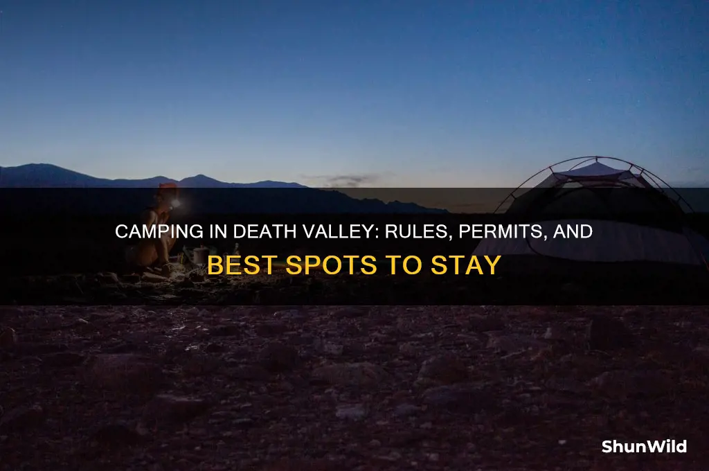 can i camp anywhere in death valley