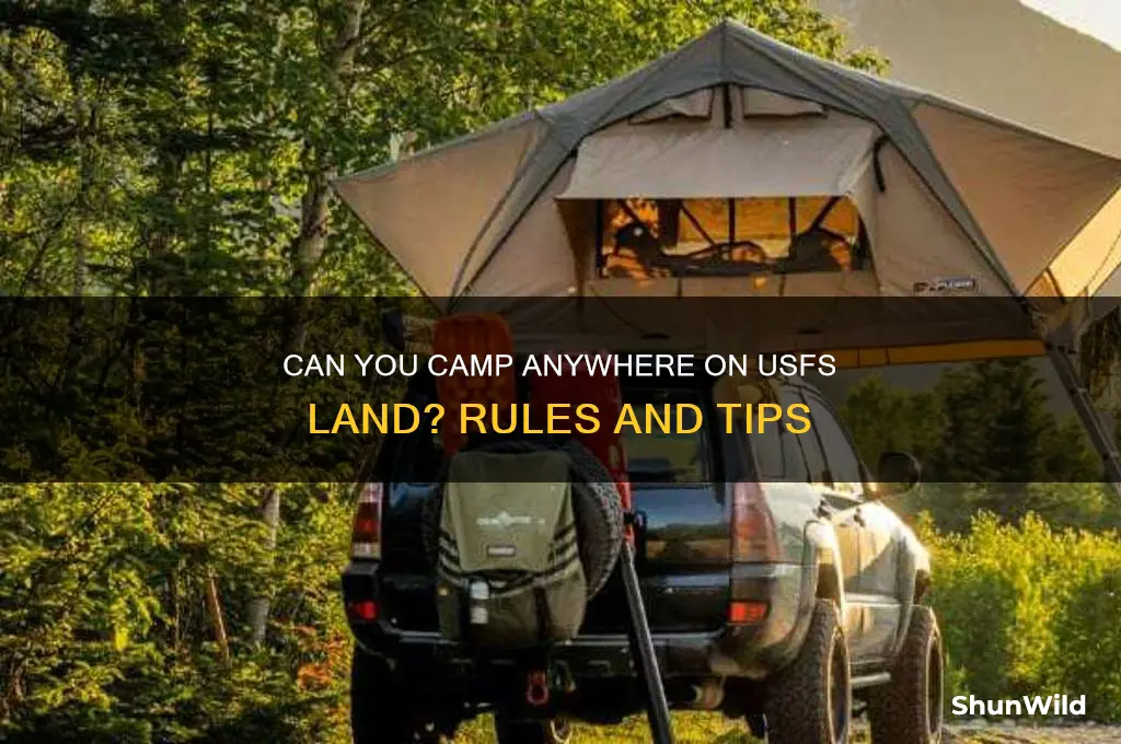 can i camp anywhere usfs