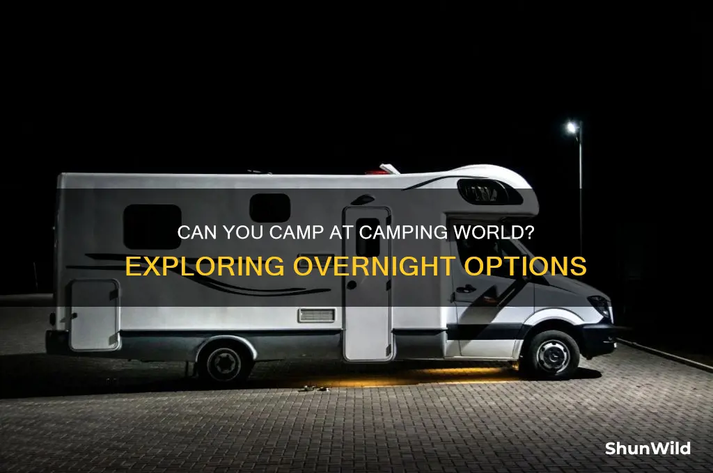 can i camp at camping world