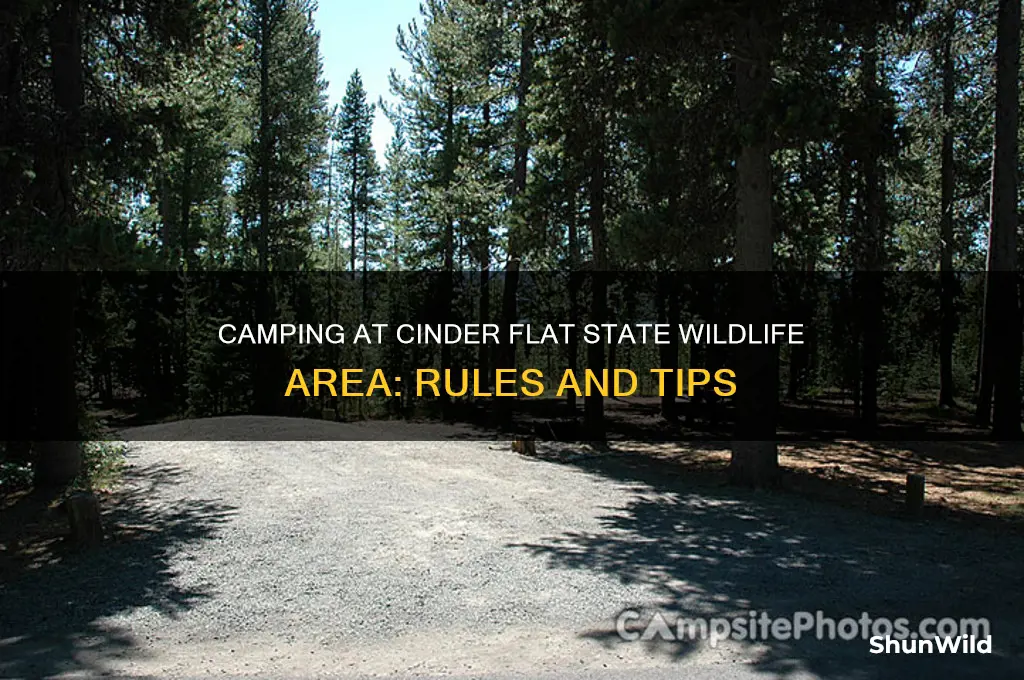 can i camp at cinder flast state wildlife area