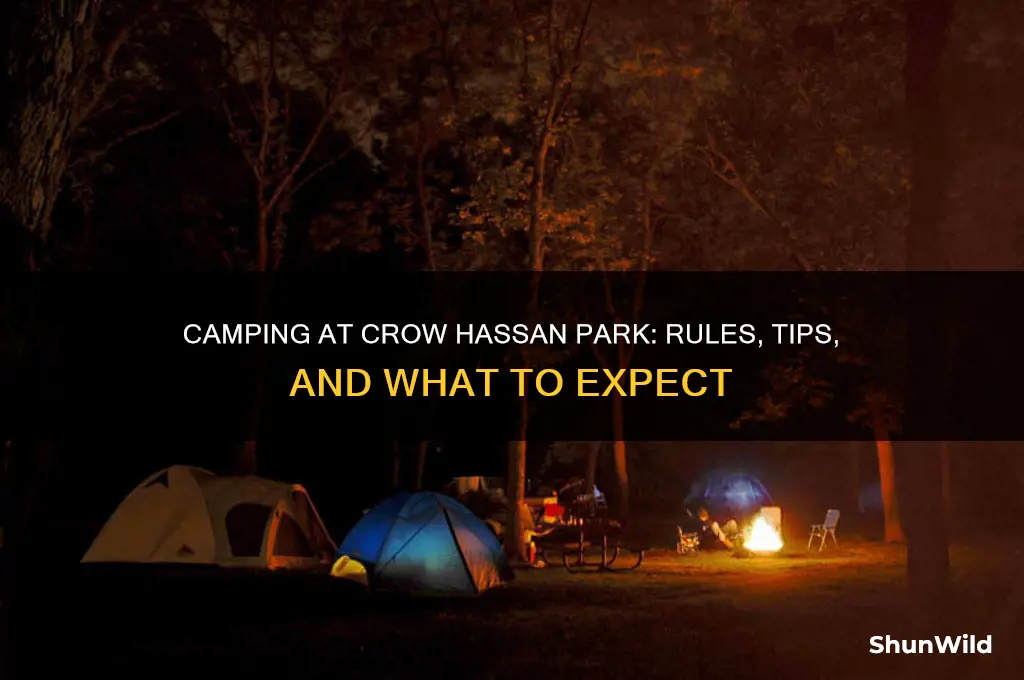 can i camp at crow hassan park