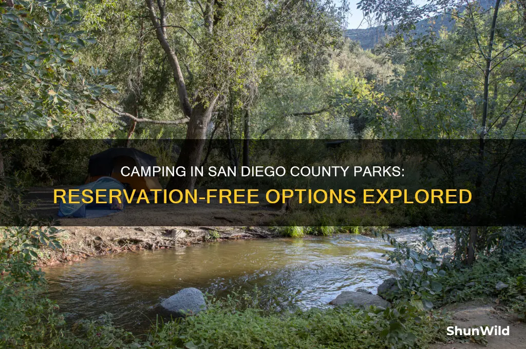 can i camp at san diego county parks without reservation