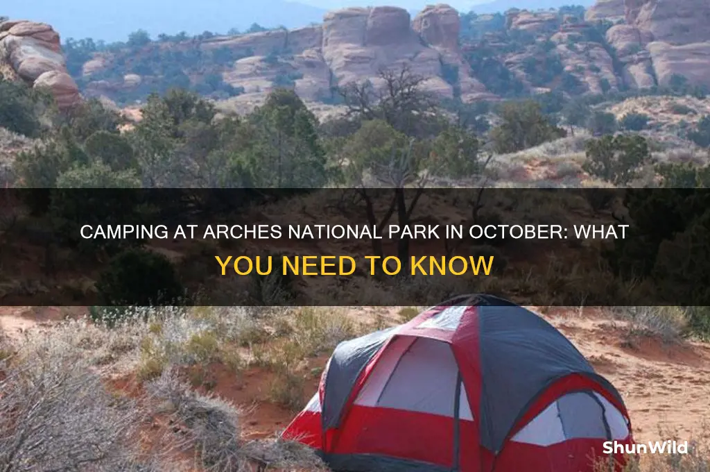 can i camp at the arches national park in october