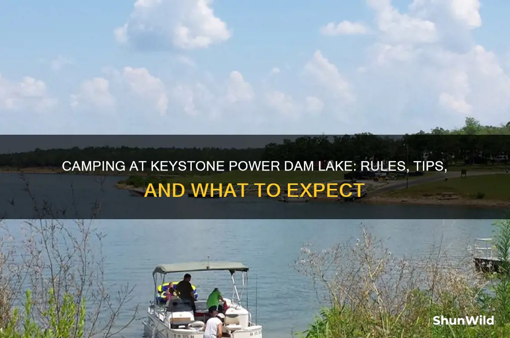 can i camp at the keystone power dam lake