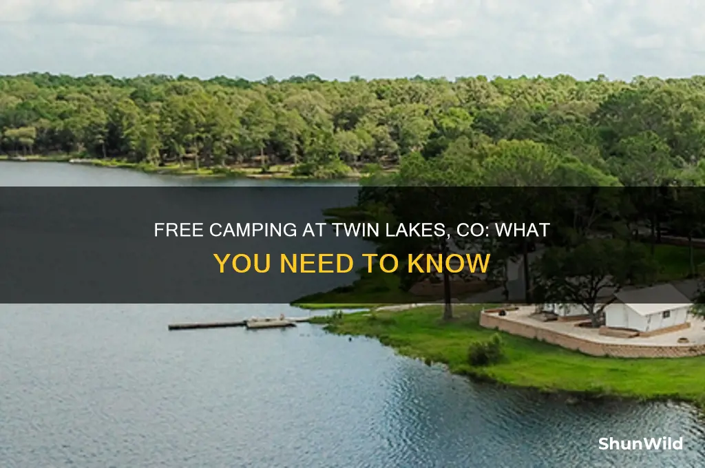 can i camp at twin lakes co for free