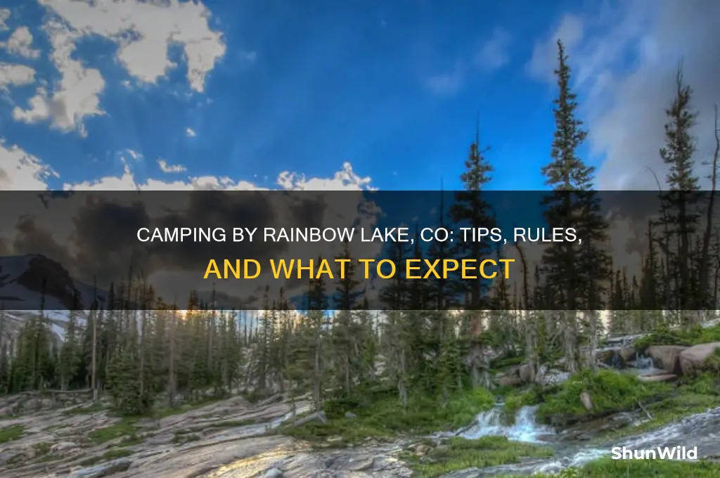 can i camp by the rainbow lake in co