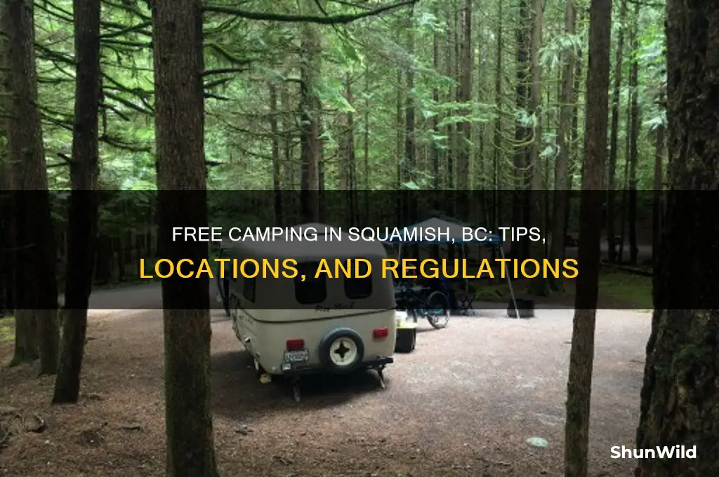 can i camp for free in squamish bc