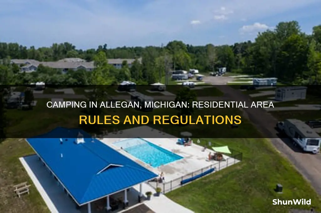 can i camp in a residential area allegan michigan