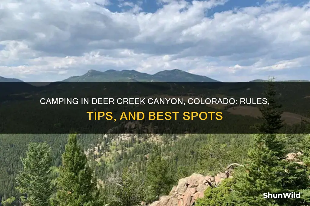 can i camp in deer creek canyon colorado