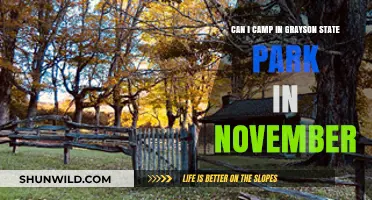 November Camping at Grayson State Park: What You Need to Know