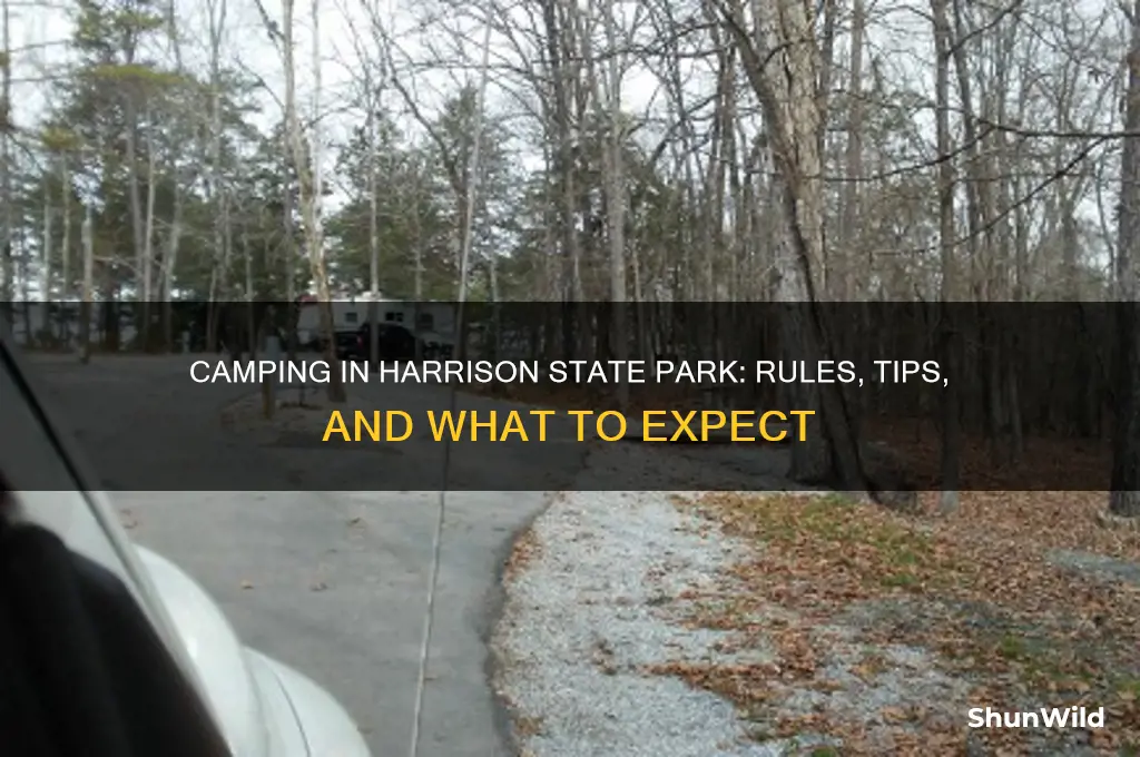 can i camp in harrison state park