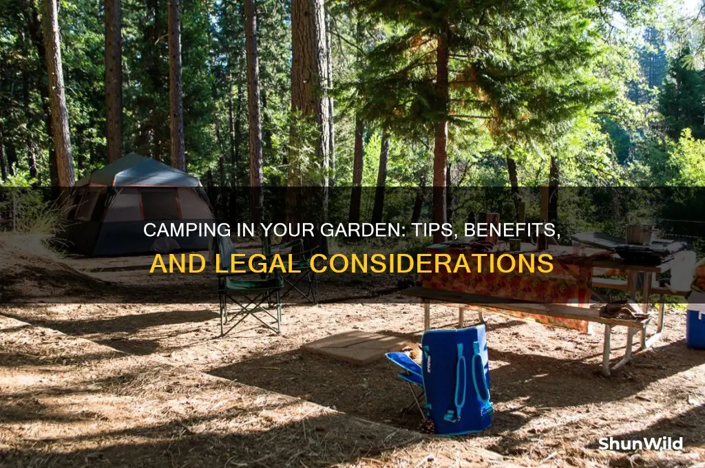 can i camp in my garden