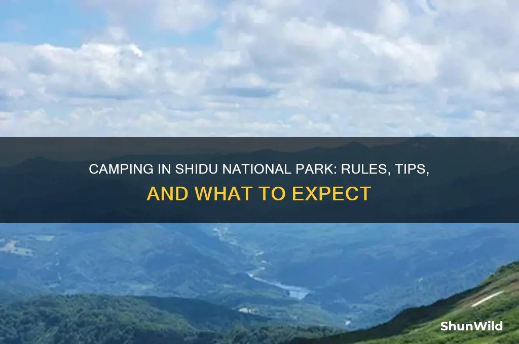 can i camp in shidu national park