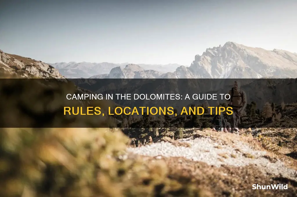 can i camp in the dolomites