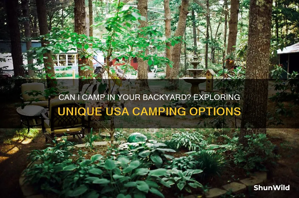 can i camp in your backyard usa
