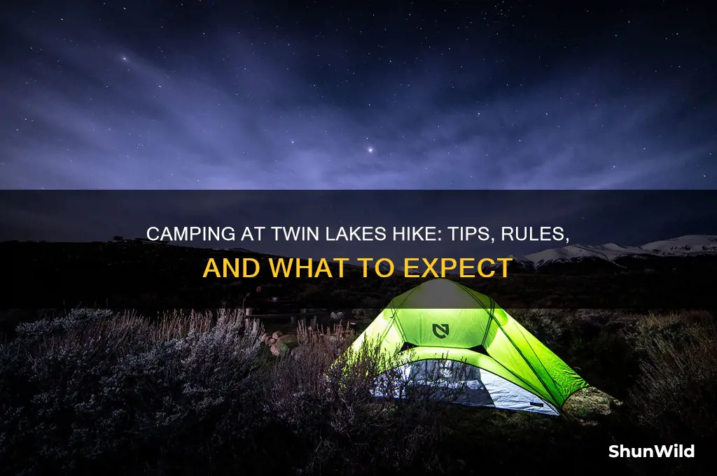can i camp om twin lakes hike