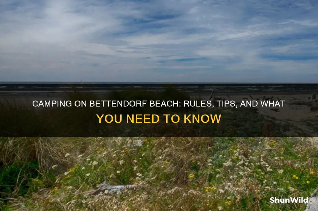 can i camp on bettendorf beach