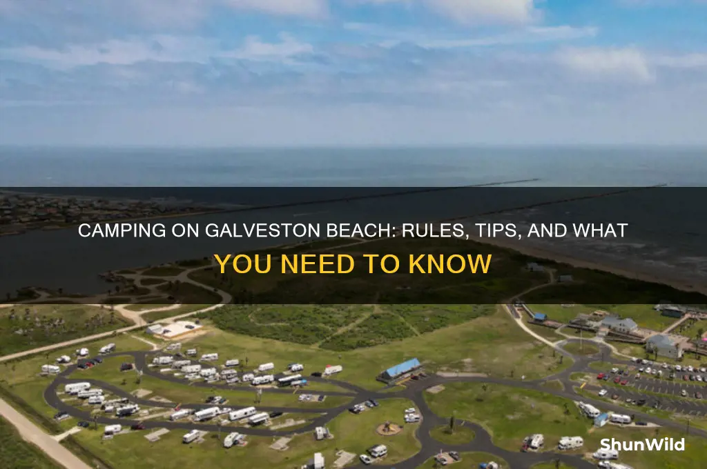 can i camp on galveston beach