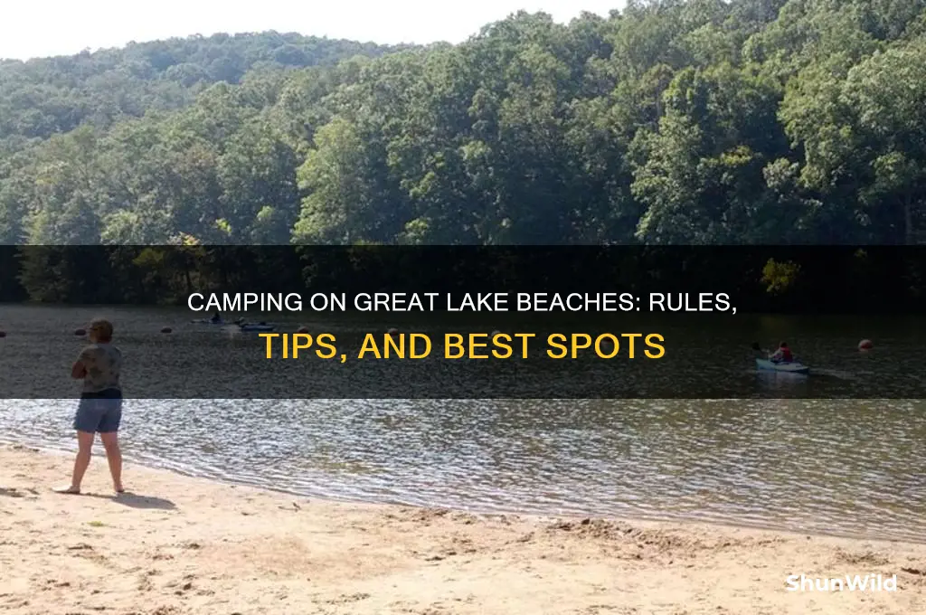 can i camp on great lake beach