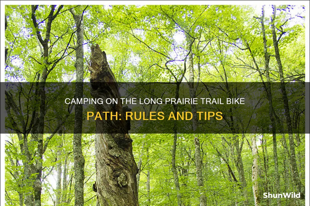 can i camp on long prairie trail bike path