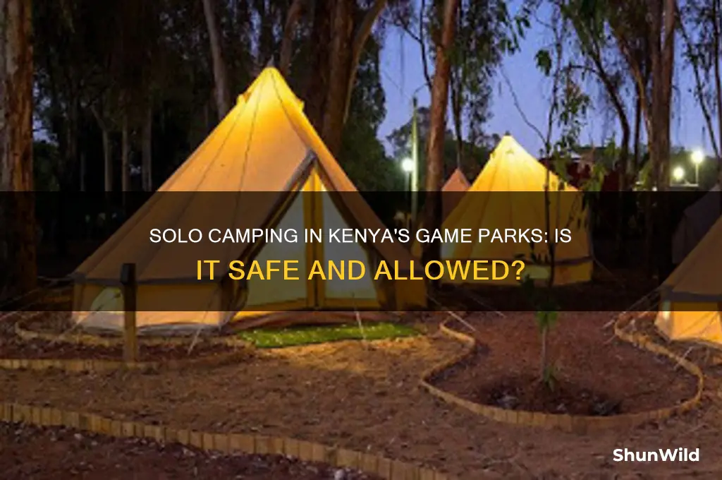 can i camp on my own in kenya game parks