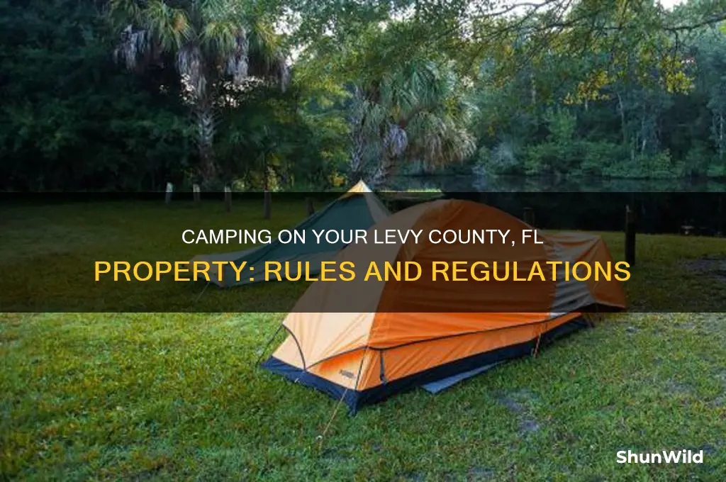 can i camp on my property in levy county fl