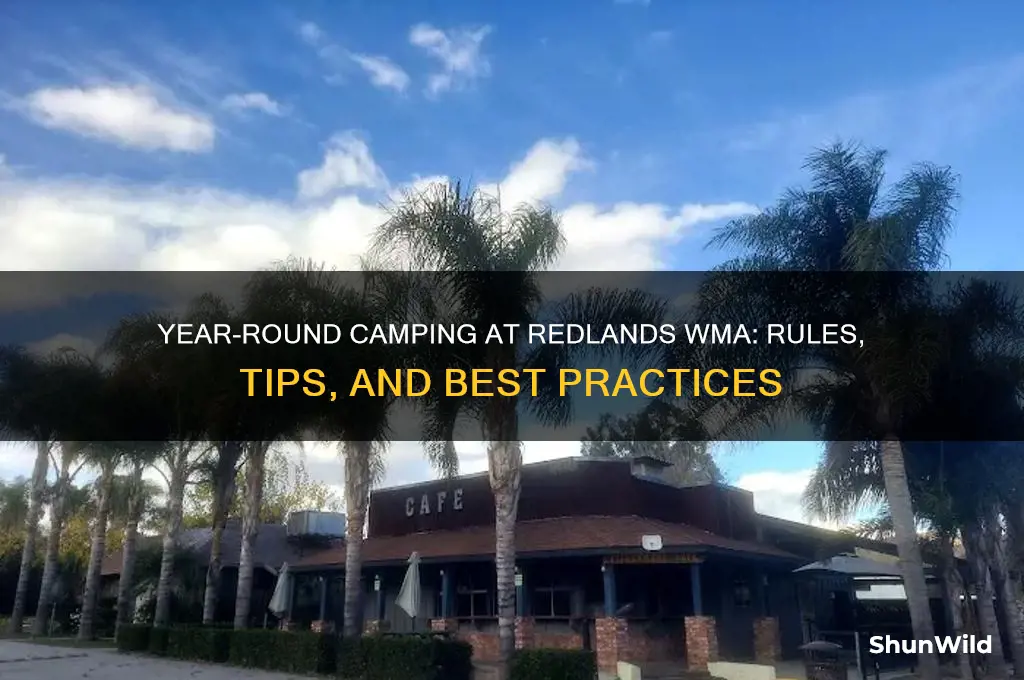 can i camp on redlands wma year round