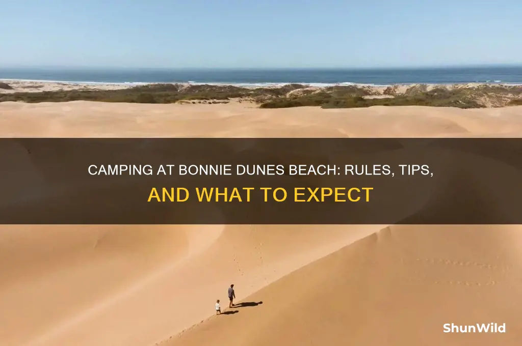 can i camp on the beach at bonnie dunes