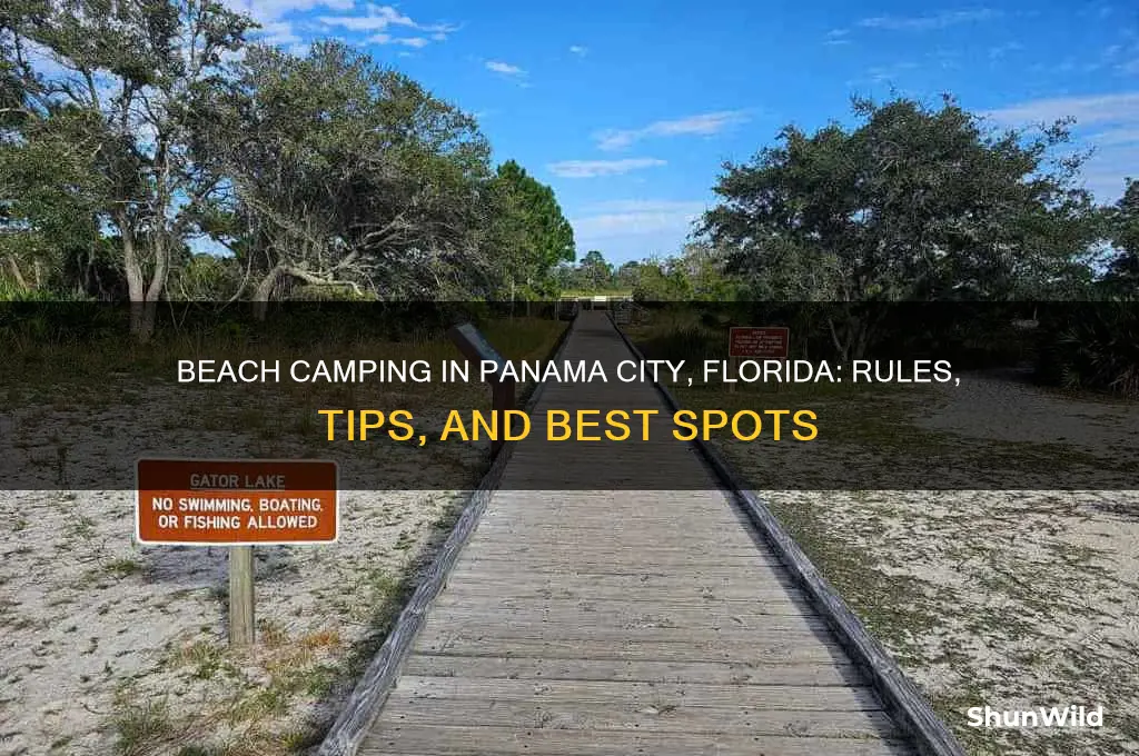can i camp on the beach in panama city florida
