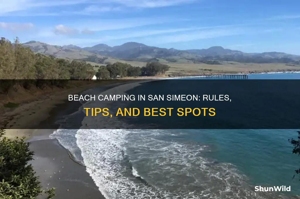 can i camp on the beach in san simeon