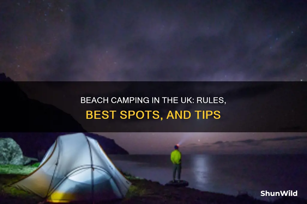 can i camp on the beach uk