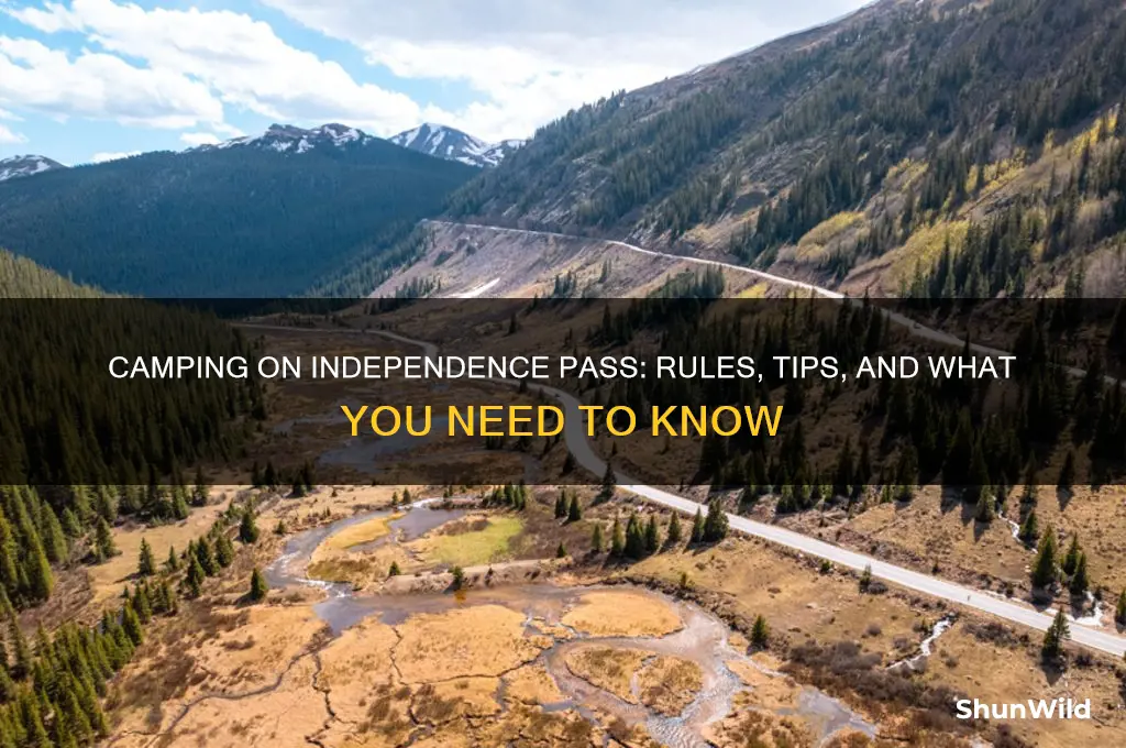 can i camp on top of independance pass