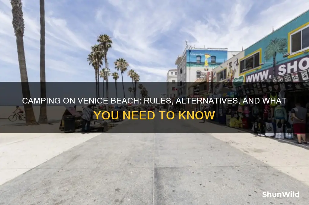 can i camp on venice beach
