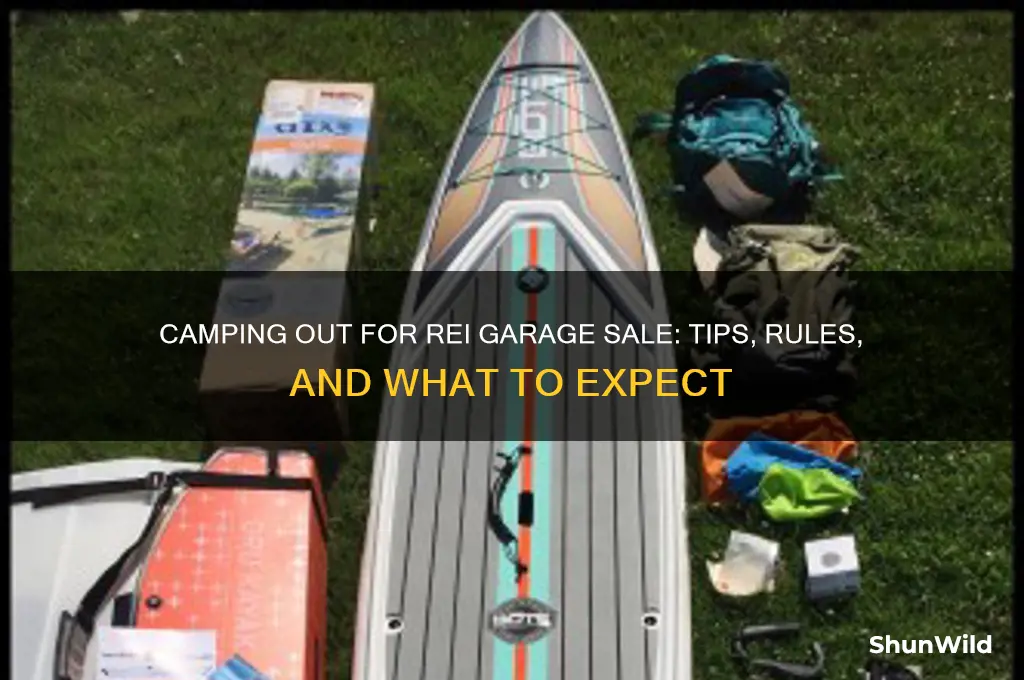 can i camp out for rei garage sale