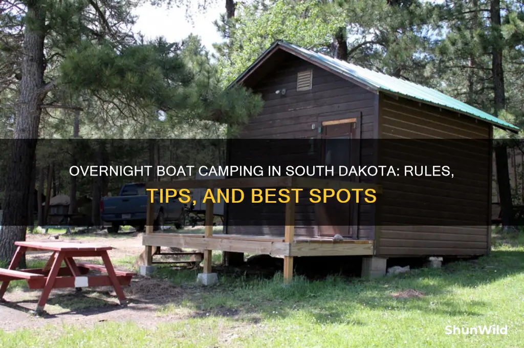 can i camp overmight in my boat in south dakota