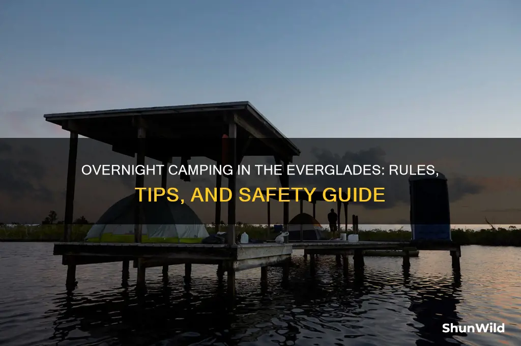 can i camp overnight in the everglades