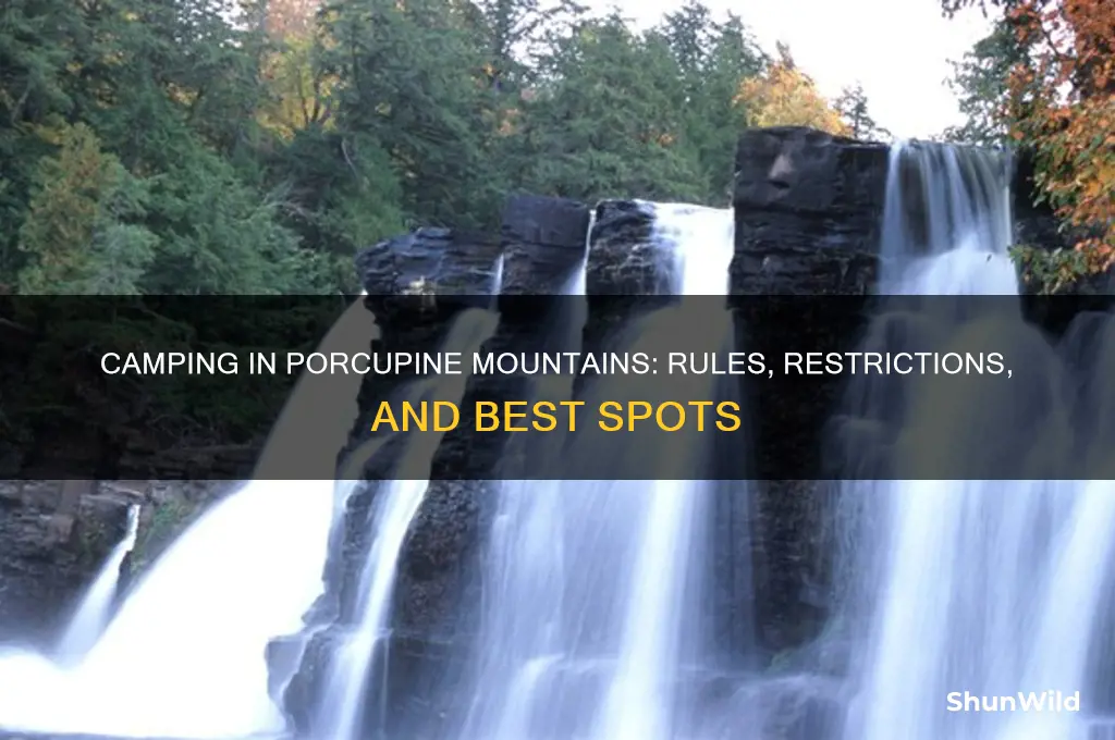can i camp wherever i want porcupine mountains